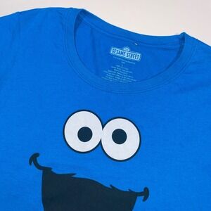 Sesame Street Cookie Monster Blue Cotton Kids T Shirt Size L‎ 2020